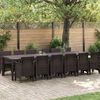 vidaXL Set da Pranzo per Giardino 13 pcs Marrone Rattan Polt