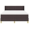 vidaXL Letto a molle Marrone Scuro 190 x 140 cm Poliestere