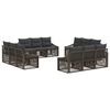 vidaXL Set Divano da Giardino 12 pz Grigio polyrattan