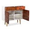 vidaXL Credenza in Legno Massello di Acacia 90x33,5x83 cm
