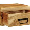 vidaXL Comodini da Parete 2pz in Legno Massello di Acacia