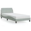 vidaXL Giroletto Dover Grigio Chiaro 100x190 cm in Velluto