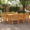 vidaXL Set da Pranzo per Giardino 9 pcs Marrone