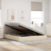 vidaXL Letto con Contenitore con testiera Crema 180 x 200 cm Tessuto