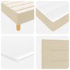 vidaXL Letto a molle con materasso Crema 140 x 190 cm Tessuto