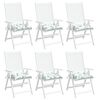 vidaXL Cuscini per Sedia 6 pz Motivo a Foglie 40x40x7 cm in Tessuto