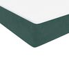 vidaXL Giroletto a Molle con Materasso Verde Scuro 90x220 cm Velluto