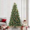 vidaXL Albero di Natale Artificiale con Rami Pieghevoli Verde 240 cm