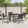 vidaXL Set da Pranzo per Giardino 5 pcs Marrone e Nero Rattan in PE