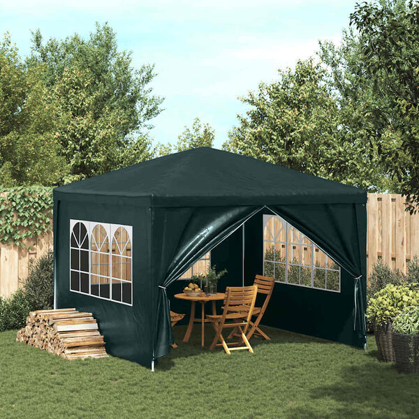 vidaXL Tenda per Feste 3x3 m Verde
