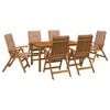 vidaXL Set da pranzo da giardino 7 pezzi Naturale
