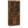 vidaXL Credenza Rovere Fumo 69,5x34x180 cm in Legno Multistrato