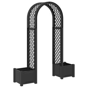 vidaXL Arco di Rose con Vaso Antracite 168,5 x 43 x 207 cm PP