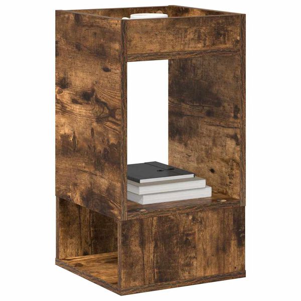 vidaXL Tavolino Rovere fum&eacute; 30 x 30 x 56 cm Legno multistrato