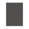 vidaXL Tenda Plissettata Nera 95x100 cm Larghezza Tessuto 94,4 cm