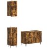 vidaXL Set di armadietti da bagno in 3 pezzi ZWOLLE Rovere Fumo