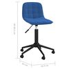 vidaXL Sedia da Pranzo Girevole Blu in Velluto