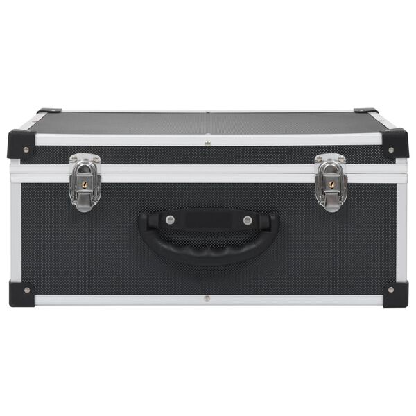 vidaXL Custodia CD per 60 CD in Alluminio ABS Nero