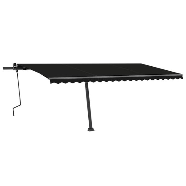 vidaXL Tenda Sole Retrattile Manuale Autoportante 500x300 cm Antracite