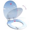 vidaXL Sedile del WC Blu 44 x 38 cm Pannello MDF