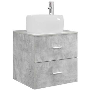 vidaXL Mobile Lavabo da Parete Grigio Cemento 49,5 x 44,5 x 66 cm