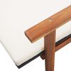 vidaXL Sdraio con Cuscino Polyrattan e Legno Massello di Acacia Nera