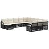 vidaXL Set Divano da Giardino 12 pcs Nero polyrattan