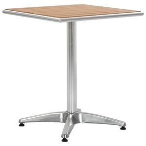 vidaXL Tavolo da Giardino Argento 60x60x70 cm in Alluminio e WPC
