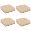 vidaXL Cuscini per Sedia in 4 Pezzi VIANEN 4 pcs 100% Poliestere Crema