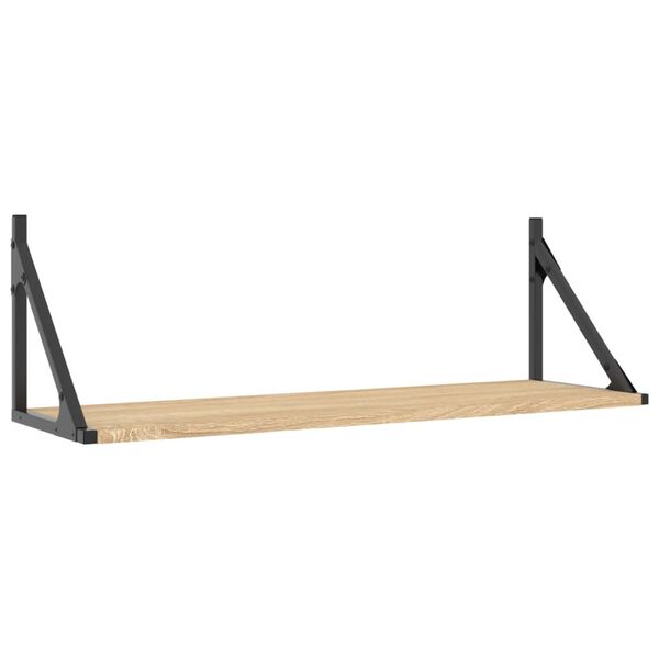 vidaXL Mensole da parete 2 pz Rovere Sonoma 80x25x25,5 cm Legno ingegnerizzato