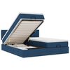 vidaXL Struttura Letto Pouf con Materassi Blu 160x200 cm in Tessuto