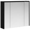 vidaXL Mobiletto per specchio da bagno Rovere Nero 73,5 x 16 x 62,5 cm