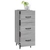 vidaXL Credenza Grigio Sonoma 34,5x34x90 cm in Legno Multistrato