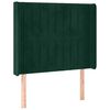 vidaXL Testiera ad Orecchio Verde Scuro 83x16x118/128 cm in Velluto
