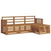 vidaXL Set divani 4 pcs Naturale Legno di Acacia Massello