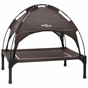 vidaXL Letto per Cani Marrone 63 x 49,5 x 60 cm Acciaio