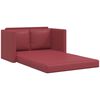 vidaXL Divano Letto da Terra 2 in 1 Rosso Vino 112x174x55cm Similpelle