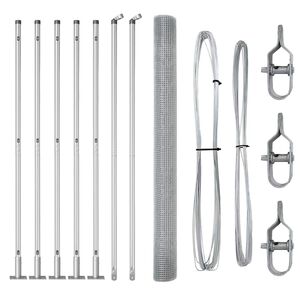 vidaXL Palo della recinzione Argento