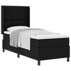 vidaXL Letto a molle con cuscino con testiera Nero 190 x 90 cm Tessuto