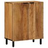 vidaXL Credenza 3 pcs Marrone 60 x 33 x 75 cm Legno massello di acacia