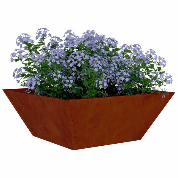 vidaXL Vaso da giardino 5 pcs Ruggine 40 x 40 x 15 cm