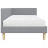 vidaXL Struttura Letto Angolare con Materasso 2 pcs Grigio chiaro