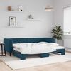 vidaXL Divano Letto con Letto Estraibile Blu 80x200 cm in Velluto