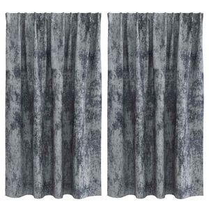 vidaXL Tende in Velluto 2 pz Grigio Argento 140 x 140 cm Velluto