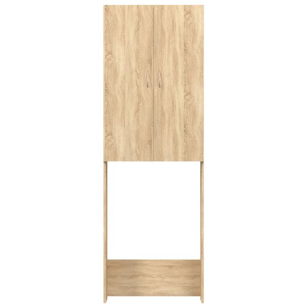 vidaXL Mobile per Lavatrice Rovere Sonoma 64x25,5x190 cm