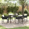 vidaXL Set da Pranzo per Giardino 5 pcs Nero polyrattan