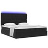 vidaXL Letto con contenitore e LED con led Nero 160 x 200 cm Velluto