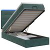 vidaXL Letto Ottomano con Materasso e LED Verde Scuro 80 x 200 cm