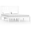 vidaXL Giroletto Bianco in Legno Massello di Pino 140x190 cm
