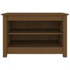 vidaXL Scarpiera Ambrata 70x38x45,5 cm in Legno Massello di Pino